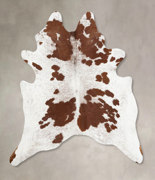 Brown and White Cowhide Rug #B12977