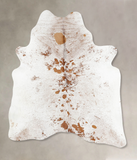 Salt and Pepper Brown Cowhide Rug #B12987