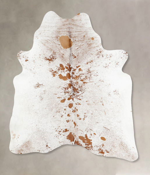 Salt and Pepper Brown Cowhide Rug #B12987