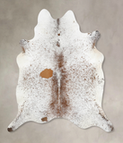 Salt and Pepper Brown Cowhide Rug #B12991
