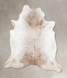 Salt and Pepper Brown Cowhide Rug #B12993