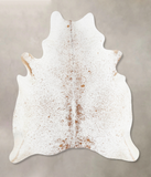 Salt and Pepper Brown Cowhide Rug #B12995