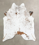 Salt and Pepper Brown Cowhide Rug #B13016