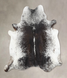 Salt and Pepper Black Cowhide Rug #B13018
