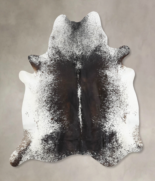 Salt and Pepper Black Cowhide Rug #B13018