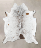 Salt and Pepper Brown Cowhide Rug #B13025