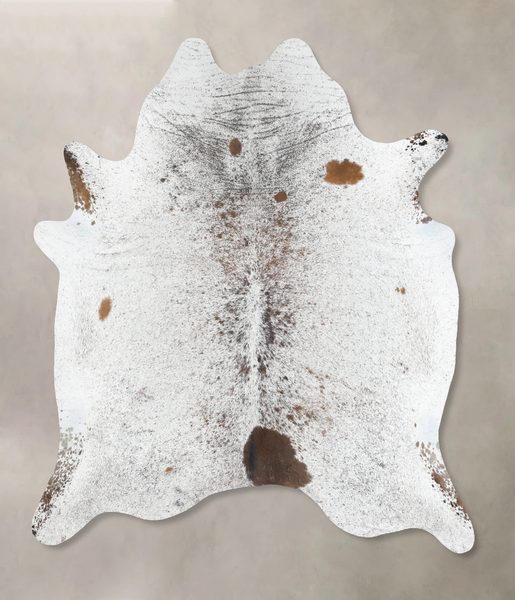 Salt and Pepper Brown Cowhide Rug #B13025