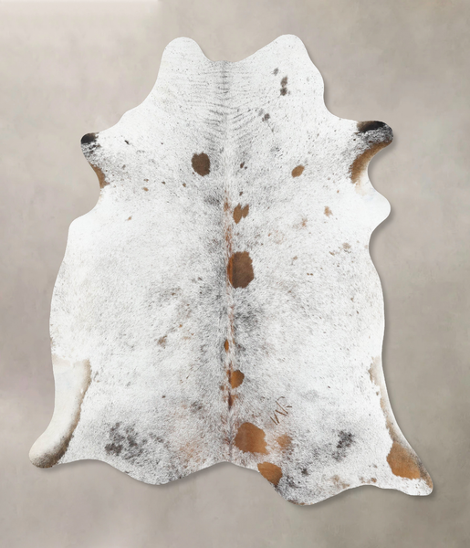 Salt and Pepper Brown Cowhide Rug #B13047