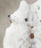 Salt and Pepper Brown Cowhide Rug #B13047