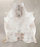 Salt and Pepper Brown Cowhide Rug #B13049