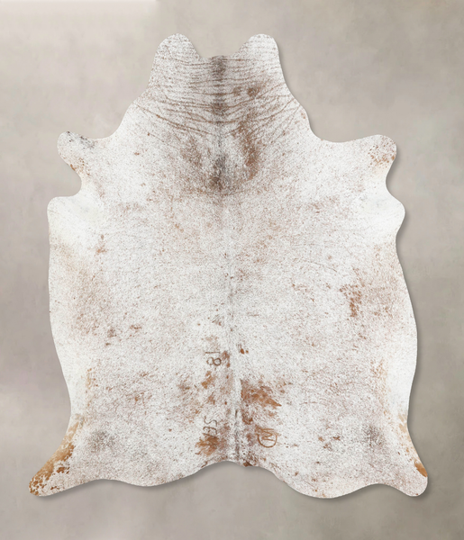 Salt and Pepper Brown Cowhide Rug #B13049