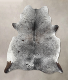 Salt and Pepper Black Cowhide Rug #B13051