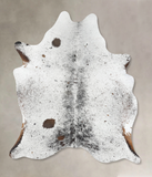 Salt and Pepper Black Cowhide Rug #B13088