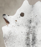 Salt and Pepper Black Cowhide Rug #B13088