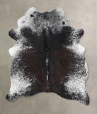 Salt and Pepper Black Cowhide Rug #B13109