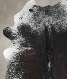 Salt and Pepper Black Cowhide Rug #B13109