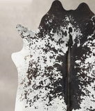 Salt and Pepper Black Cowhide Rug #B13165