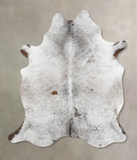 Salt and Pepper Black Cowhide Rug #B13197