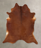 Solid Brown Cowhide Rug #B13211