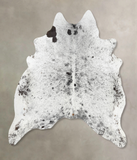 Salt and Pepper Black Cowhide Rug #B13227