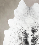Salt and Pepper Black Cowhide Rug #B13229