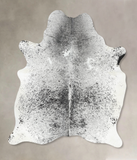 Salt and Pepper Black Cowhide Rug #B13231