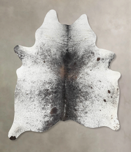 Salt and Pepper Black Cowhide Rug #B13233