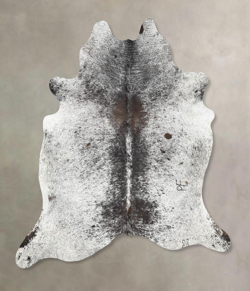 Salt and Pepper Black Cowhide Rug #B13235
