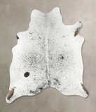 Salt and Pepper Black Cowhide Rug #B13236