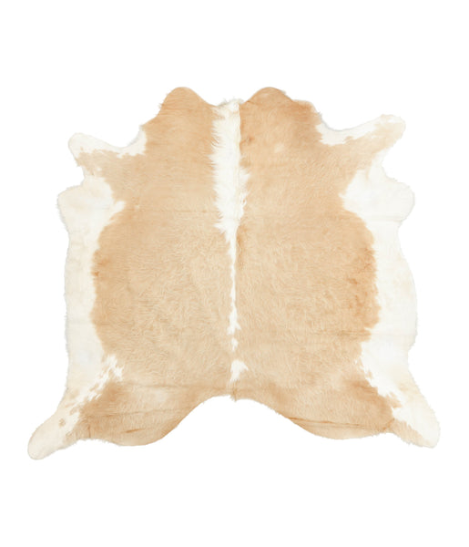 Beige and White Cowhide Rug #B1324HUDSN