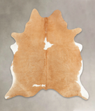 Beige and White Cowhide Rug #B1326