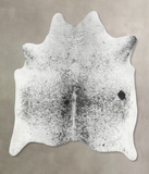 Salt and Pepper Black Cowhide Rug #B13262