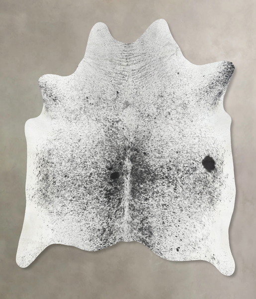 Salt and Pepper Black Cowhide Rug #B13262