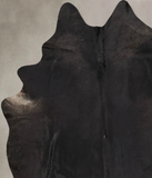 Solid Black Cowhide Rug #B13284