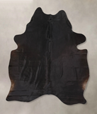 Solid Black Cowhide Rug #B13290