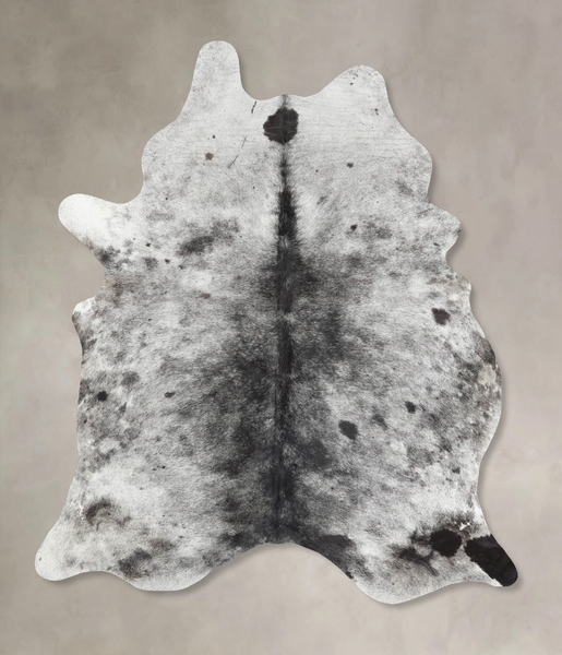 Salt and Pepper Black Cowhide Rug #B13292