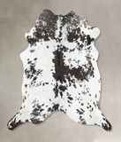 Salt and Pepper Black Cowhide Rug #B13293