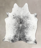Salt and Pepper Black Cowhide Rug #B13294