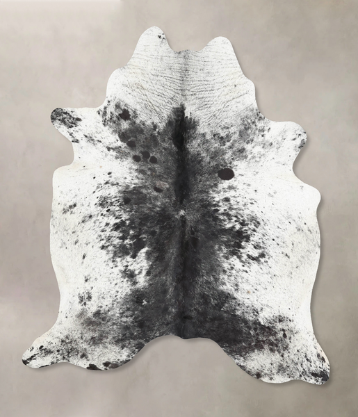 Salt and Pepper Black Cowhide Rug #B13297