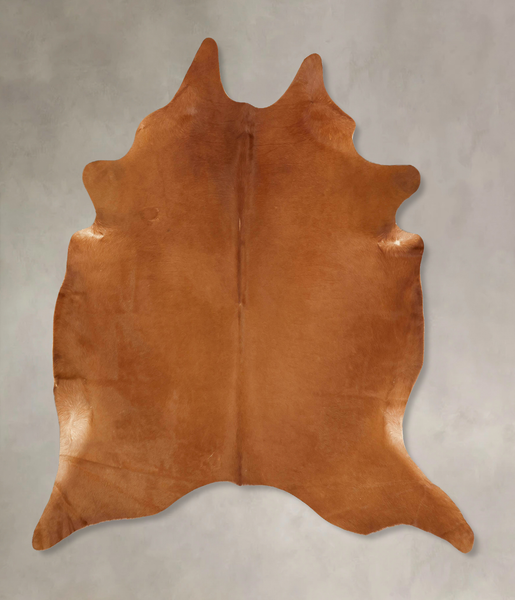 Solid Brown Cowhide Rug #B13303