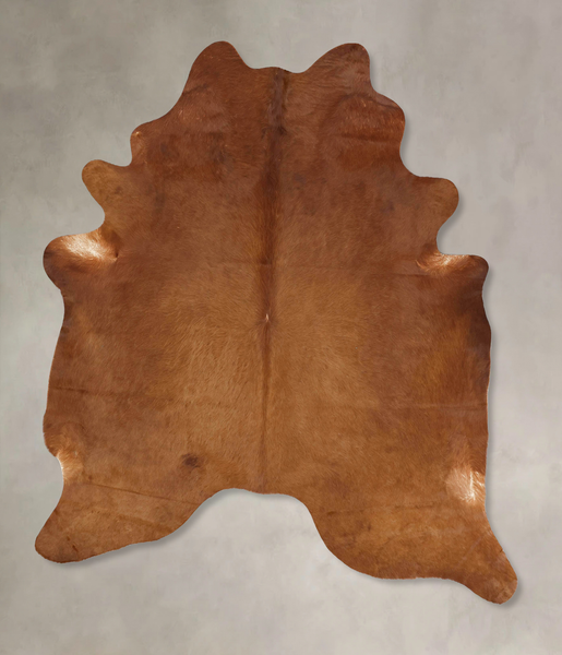 Solid Brown Cowhide Rug #B13306