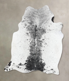 Salt and Pepper Black Cowhide Rug #B13308