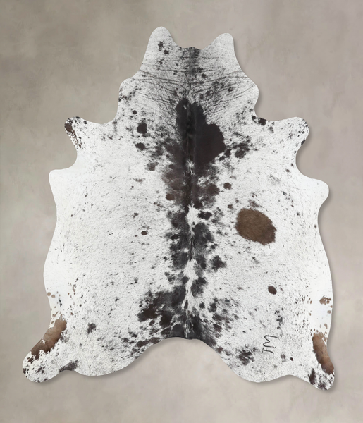 Salt and Pepper Black Cowhide Rug #B13352