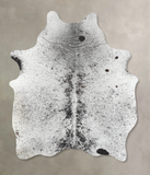 Salt and Pepper Black Cowhide Rug #B13353