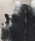 Salt and Pepper Black Cowhide Rug #B13359