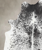 Salt and Pepper Black Cowhide Rug #B13360