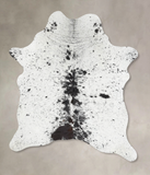 Salt and Pepper Black Cowhide Rug #B13362