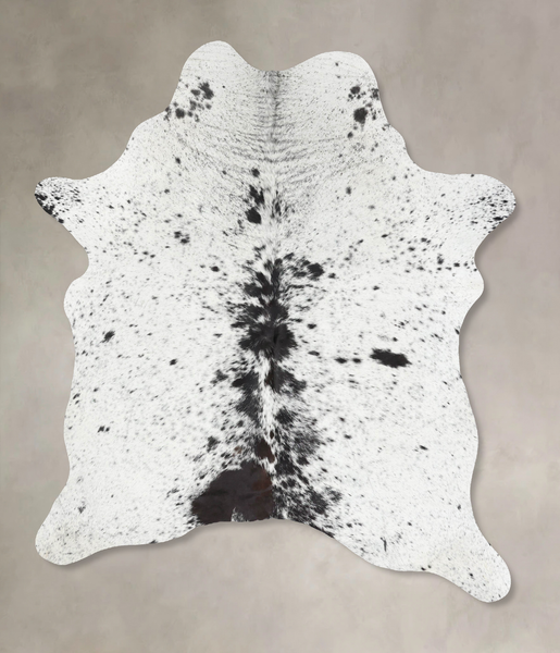 Salt and Pepper Black Cowhide Rug #B13362
