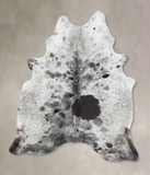 Salt and Pepper Black Cowhide Rug #B13366