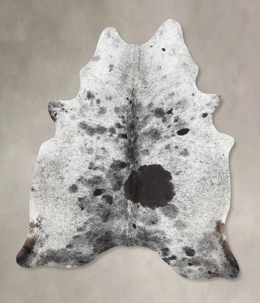 Salt and Pepper Black Cowhide Rug #B13366